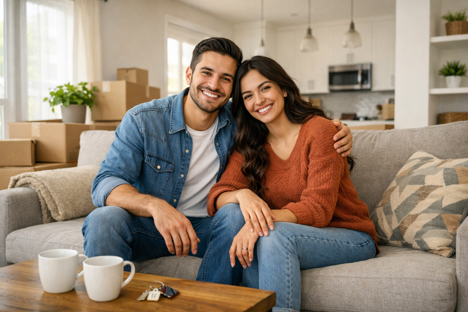 Pareja en Sala Nueva Casa